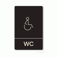 Πινακίδα ξενοδοχείου μαύρη για WC ΑΜΕΑ HTA23 διαστάσεων 140mm X 90mm Πινακίδα ξενοδοχείου μαύρη για WC ΑΜΕΑ HTA23 διαστάσεων 140mm X 90mm
