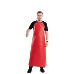 Αδιάβροχη ποδιά PVC διαστάσεων 85x130cm σε χρώμα κόκκινο MULTI