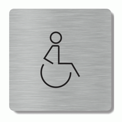 Πινακίδα εσωτερικού χώρου για WC ατόμων με αναπηρία HTA89