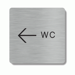 Πινακίδα εσωτερικού χώρου για WC στα αριστερά HTA93 Πινακίδα εσωτερικού χώρου για WC στα αριστερά HTA93