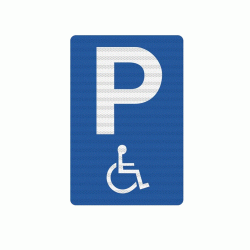 Πινακίδα parking μπλε αναπήρων διαστάσεων 300X450mm Πινακίδα parking μπλε αναπήρων διαστάσεων 300X450mm
