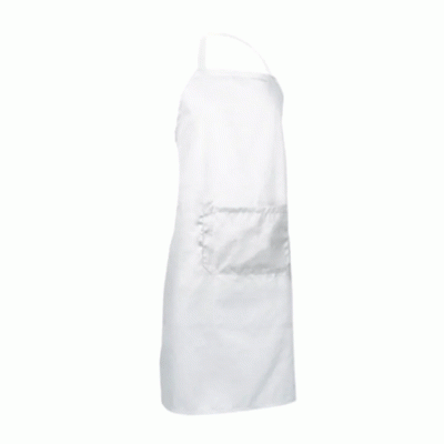 Ποδιά μαγειρικής υφασμάτινη OVEN διαστάσεων 70x96cm VALENTO σε χρώμα λευκό