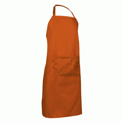 Ποδιά μαγειρικής υφασμάτινη OVEN διαστάσεων 70x96cm VALENTO σε χρώμα πορτοκαλί