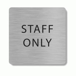 Πινακίδα εσωτερικού χώρου staff only HTA112 Πινακίδα εσωτερικού χώρου staff only HTA112