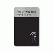 Πινακίδα ξενοδοχείου πυροσβεστήρας - Fire Extinquisher HTA64 διαστάσεων 80x140mm Πινακίδα ξενοδοχείου πυροσβεστήρας - Fire Extinquisher HTA64 διαστάσεων 80x140mm