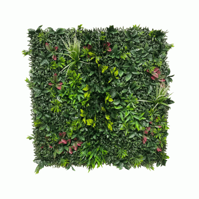 Συνθετικός κάθετος κήπος μίξη από φύλλα πράσινα για το σχεδιασμό τοίχων διαστάσεων 100x100cm