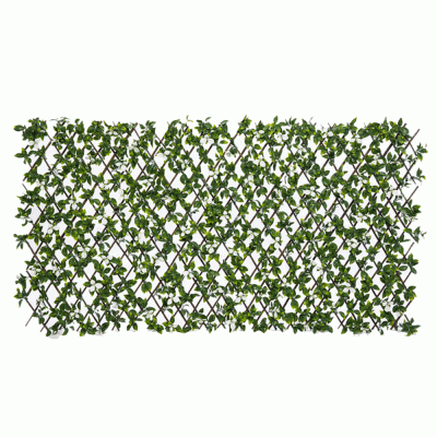 Φράχτης με φύλλα Gardenia με λευκά άνθη διαστάσεων 100x200cm