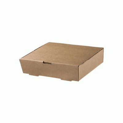 Χάρτινο Kraft κουτί φαγητού FSC παραλληλόγραμμο για Burger διαστάσεων 21.6x17x5.4cm σε συσκευασία των 100 τεμαχίων