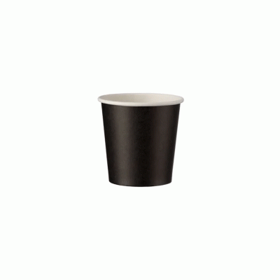 Ποτήρι χάρτινο χωρητικότητας 4oz μονού τοιχώματος σχέδιο Black Cups συσκευασία 50 τεμαχίων
