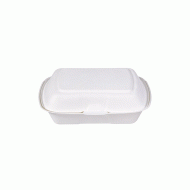 Σκεύος φαγητού από ζαχαροκάλαμο 3 θέσεων με ενσωματωμένο καπάκι διαστάσεων 23x20cm σε συσκευασία των 100 τεμαχίων