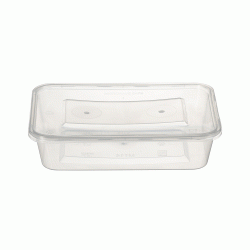 Σκεύος φαγητού M/W διάφανα με διάφανα καπάκια χωρητικότητας 500ml διαστάσεων 17.7x12.5x4cm σε συσκευασία των 50 τεμαχίων