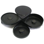 Τριπλό σετ διακόσμησης ποτηριών κοκτέιλ για λάιμ αλάτι και ζάχαρη μαύρο Τριπλό σετ διακόσμησης ποτηριών κοκτέιλ για λάιμ αλάτι και ζάχαρη μαύρο