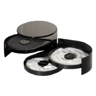 Τριπλό σετ διακόσμησης ποτηριών κοκτέιλ για λάιμ αλάτι και ζάχαρη μαύρο Τριπλό σετ διακόσμησης ποτηριών κοκτέιλ για λάιμ αλάτι και ζάχαρη μαύρο