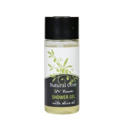 Αφρόλουτρο με εκχυλίσματα ελιάς σε μπουκαλάκι 30ml με βιδωτό καπάκι της σειράς 