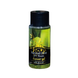 Αφρόλουτρο με εκχυλίσματα ελιάς σε μπουκαλάκι 35ml με βιδωτό καπάκι της σειράς 