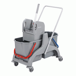 Διπλό πλαστικό καρότσι σφουγγαρίσματος χωρητικότητας 2 x 25L