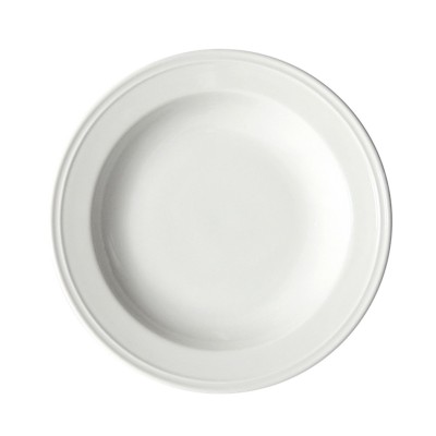 Πιάτο βαθύ από λευκή πορσελάνη Φ23cm σειρά BRILLO της LUKANDA