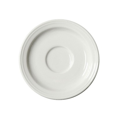 Πιατάκι κούπας από πορσελάνη Φ13cm σε λευκό χρώμα σειρά BRILLO της LUKANDA