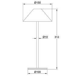 Επιτραπέζιο LED SMD LUMINAIRE μπαταρίας 3W θερμό φως 3000k 140lm λευκό ματ 270° IP54