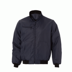 Μπουφάν Oxford με ψηλό γιακά και λάστιχο στις μανσέτες και τη μέση σε χρώμα μπλε σκούρο νούμερο Large