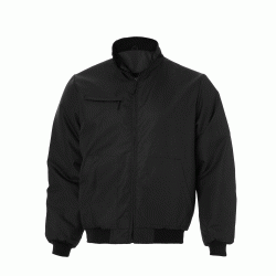 Μπουφάν Oxford με ψηλό γιακά και λάστιχο στις μανσέτες και τη μέση σε χρώμα μαύρο νούμερο XXL Μπουφάν Oxford με ψηλό γιακά και λάστιχο στις μανσέτες και τη μέση σε χρώμα μαύρο νούμερο XXL