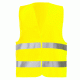Ανακλαστικό γιλέκο με λαιμόκοψη "V" σε κίτρινο χρώμα one size