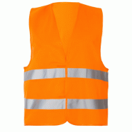 Ανακλαστικό γιλέκο με λαιμόκοψη "V" σε πορτοκαλί χρώμα one size