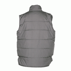 Γιλέκο εργασίας υφασμάτινο με φερμουάρ σε γκρι χρώμα και νούμερο XXL