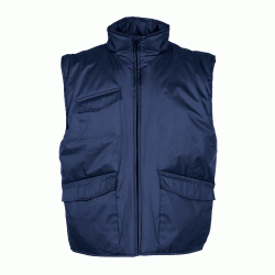 Γιλέκο εργασίας με φερμουάρ και ίσιο τελείωμα σε Navy μπλε χρώμα νούμερο XXL