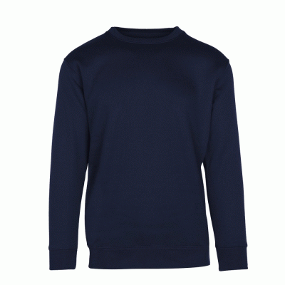 Φούτερ μακρυμάνικη μπλούζα unisex με στρογγυλή λαιμόκοψη σε σκούρο μπλε χρώμα νούμερο Large