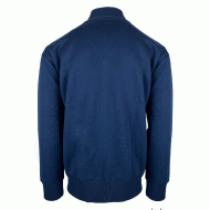 Ζακέτα φούτερ χωρίς κουκούλα unisex και κλείσιμο με κρυφό φερμουάρ σε χρώμα μπλε σκούρο και νούμερο Large