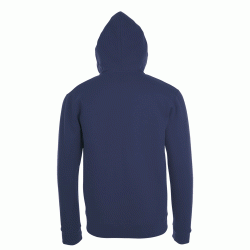 Ζακέτα φούτερ με κουκούλα unisex με fleece εσωτερικά σε σκούρο μπλε χρώμα νούμερο XXL