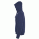 Ζακέτα φούτερ με κουκούλα unisex με fleece εσωτερικά σε σκούρο μπλε χρώμα νούμερο Large