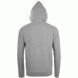 Ζακέτα φούτερ με κουκούλα unisex με fleece εσωτερικά σε γκρι χρώμα νούμερο Medium