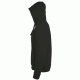 Ζακέτα φούτερ με κουκούλα unisex με fleece εσωτερικά σε μαύρο χρώμα νούμερο XXL
