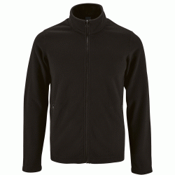 Ανδρική ζακέτα fleece με ψηλό γιακά σε χρώμα μαύρο νούμερο Small