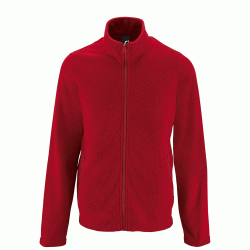 Ανδρική ζακέτα fleece με ψηλό γιακά σε χρώμα κόκκινο σε νούμερο Large