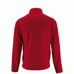 Ανδρική ζακέτα fleece με ψηλό γιακά σε χρώμα κόκκινο σε νούμερο Large