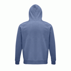 Unisex φούτερ με κουκούλα με μισοφέγγαρο στο εσωτερικό του γιακά σε μπλε χρώμα νούμερο XXL