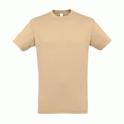 Κοντομάνικο unisex T-shirt Regent σε χρώμα μπεζ σε νούμερο large 100% βαμβακερό