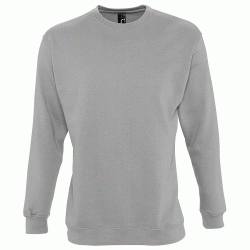 Φούτερ μακρυμάνικη unisex με μανικοκόλληση και ενισχυμένο κολάρο σε γκρι χρώμα νούμερο Small