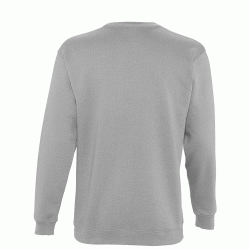 Φούτερ μακρυμάνικη unisex με μανικοκόλληση και ενισχυμένο κολάρο σε γκρι χρώμα νούμερο Small