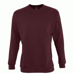 Φούτερ μακρυμάνικη unisex με μανικοκόλληση και ενισχυμένο κολάρο σε μπορντώ χρώμα νούμερο Small