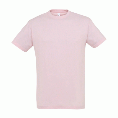Κοντομάνικο unisex T-shirt Regent σε χρώμα ροζ νούμερο large 100% βαμβακερό