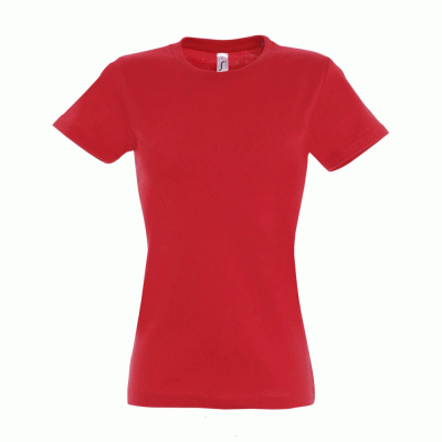 Κοντομάνικο T-shirt Imperial γυναικείο σε χρώμα Κόκκινο νούμερο XL 100% βαμβακερό