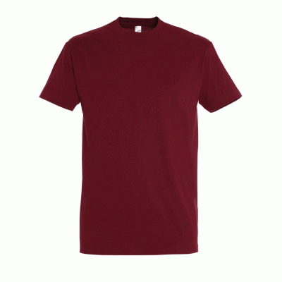 Κοντομάνικο T-shirt Imperial ανδρικό σε χρώμα μπορντώ νούμερο XXL 100% βαμβακερό