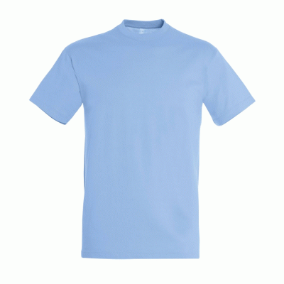 Κοντομάνικο unisex T-shirt Regent σε χρώμα ανοιχτό γαλάζιο νούμερο medium 100% βαμβακερό