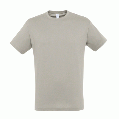 Κοντομάνικο unisex T-shirt Regent σε χρώμα ανοιχτό γκρι σε νούμερο small 100% βαμβακερό