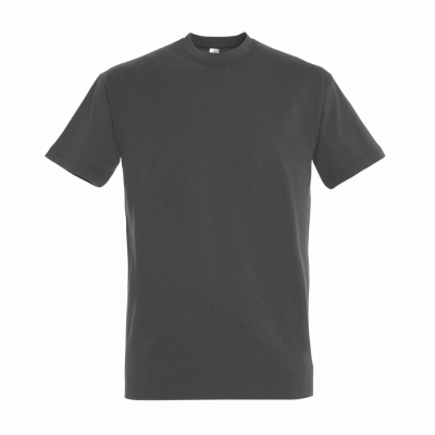 Κοντομάνικο T-shirt Imperial ανδρικό σε χρώμα σκούρο γκρι νούμερο 4XL 100% βαμβακερό