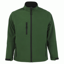 Ανδρικό softshell αδιάβροχο με τσέπη στο στήθος σε χακί χρώμα νούμερο Large